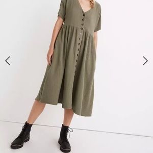Madewell lightspun button-front midi dress